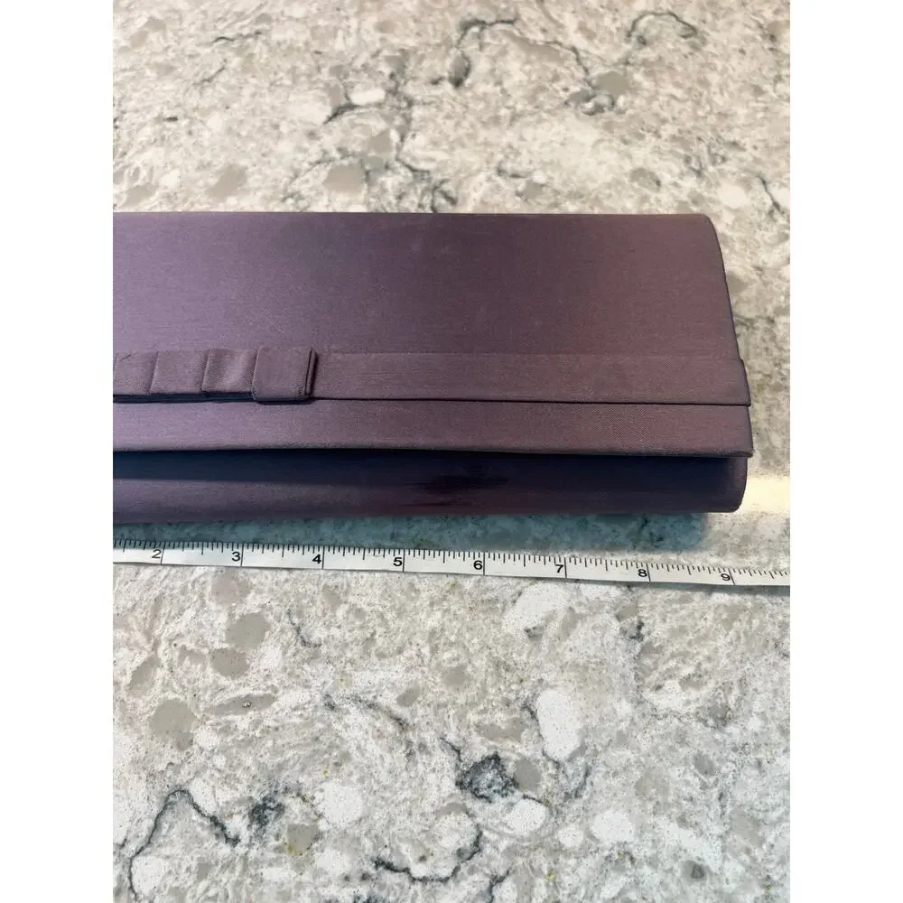 Vintage Valerie Stevens Cocktail Crossbody / Clutch Purse Purple Satin JL